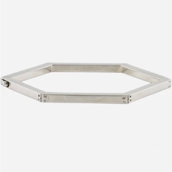 Tory Burch Hexagon Logo Hinged Bangle - Picture 2 of 10